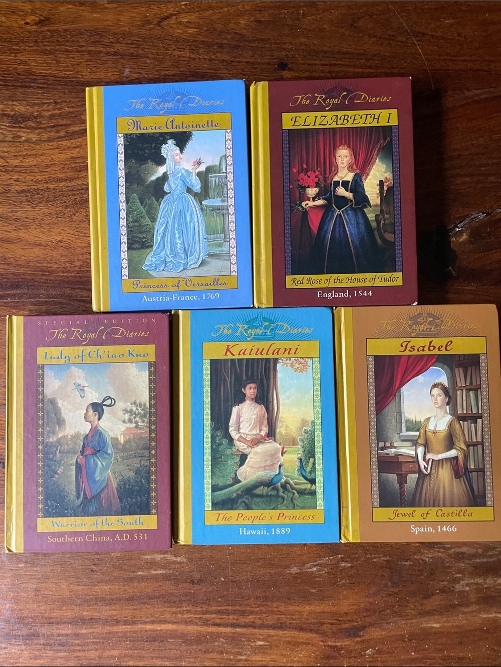 5 Royal Diaries Book Lot Isabel Kaiulani Elizabeth Marie Antoinette Lady Chiao